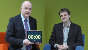 Nick O'Shiel from Omagh Enterprise and Marcus Isherwood from Creative Media - 60 Second Challenge