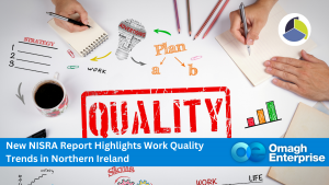 A desk with hands writing and drawing diagrams related to strategy and planning, with the word "QUALITY" stamped in red at the center.