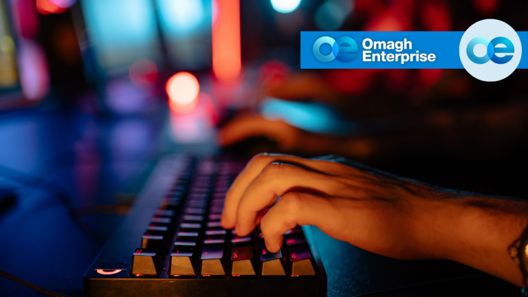 A woman on the phone at a desk, surrounded by icons for M-Files, Microsoft 365 apps, and project management software.