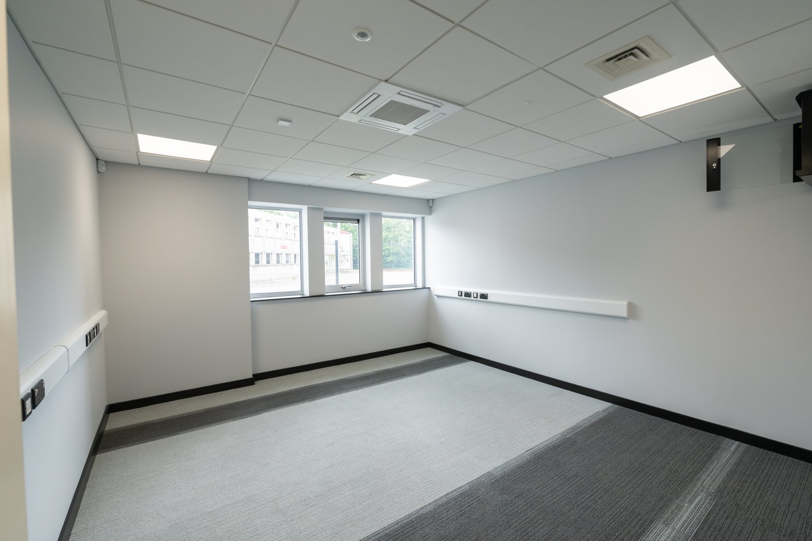 Empty private office to rent with three windows and air conditioning at Omagh Enterprise Digi-Hub, Omagh